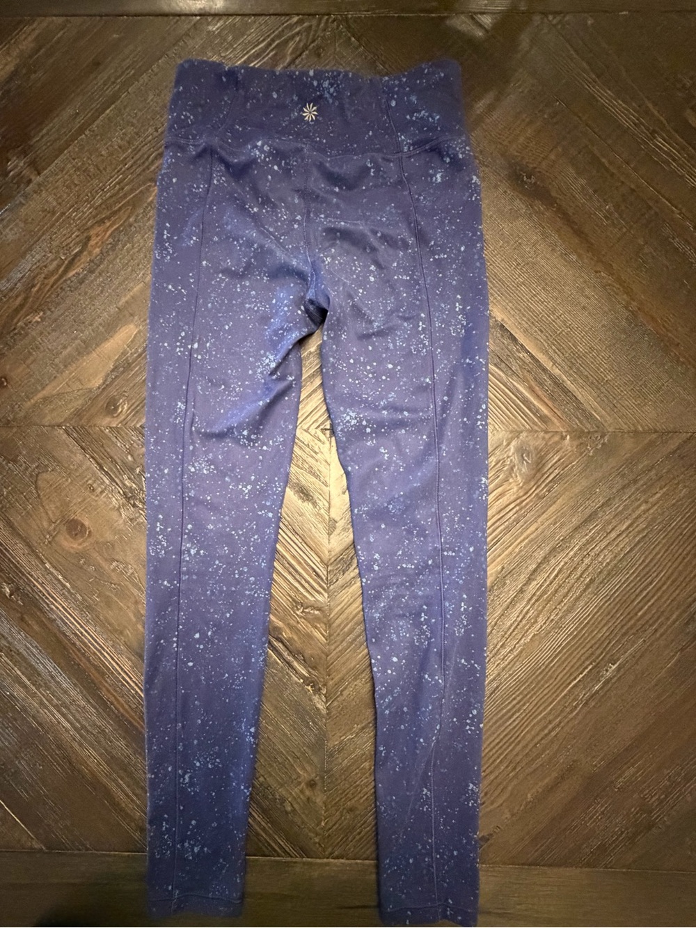 Athleta girl purple Space-Dye Leggings with Speckled Print